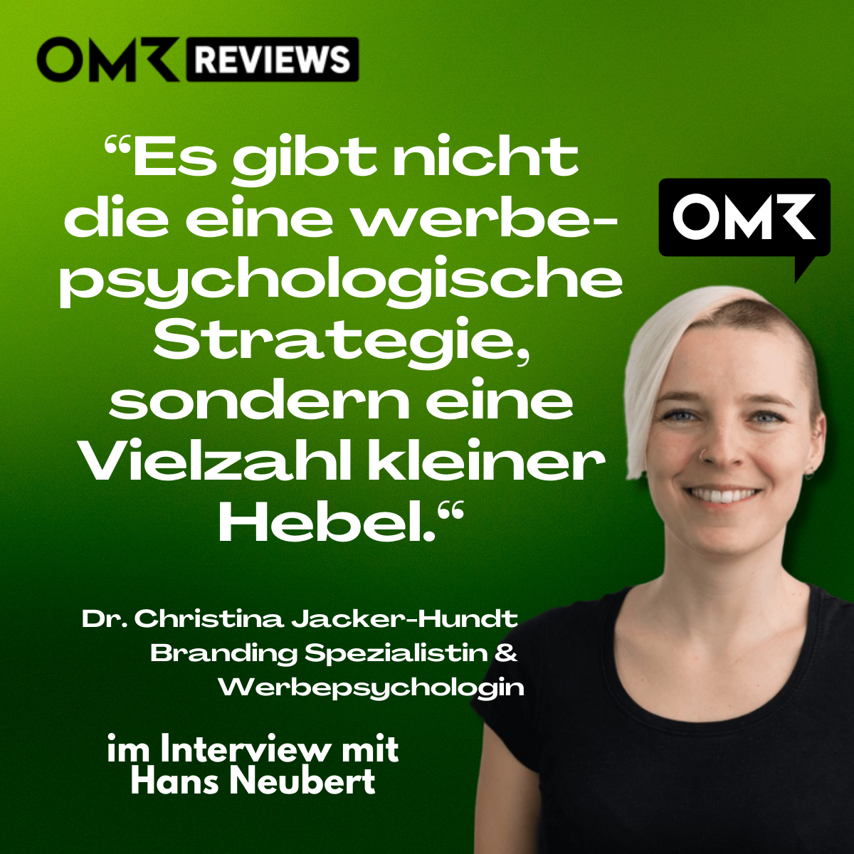 Dr. Christina Jacker-Hundt im Interview mit Hans Neubert für OMR Reviews